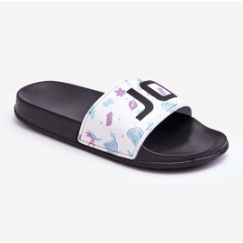 Claquettes Classiques Femme Noir Jomix blanche 1