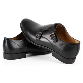 Kampol Chaussures monki formelles pour hommes 341/15 noir 4