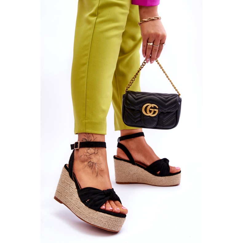 Sandales Compensées Femme Noir Kendall 2