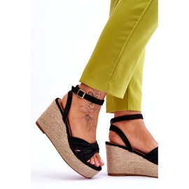 Sandales Compensées Femme Noir Kendall 3