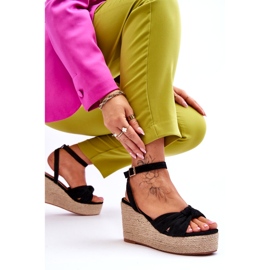 Sandales Compensées Femme Noir Kendall 5