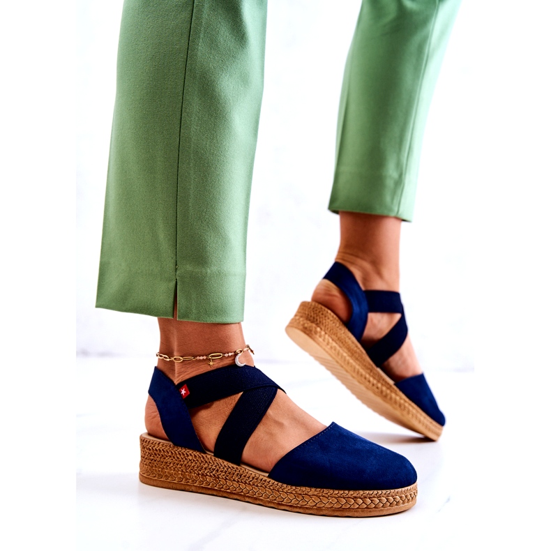 Espadrilles Femme Daim Big Star JJ276037 Bleu Marine 2