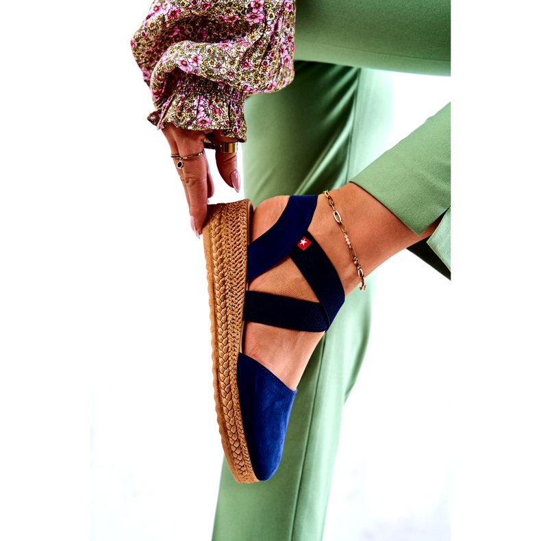 Espadrilles Femme Daim Big Star JJ276037 Bleu Marine 3