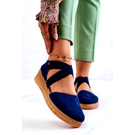 Espadrilles Femme Daim Big Star JJ276037 Bleu Marine 4