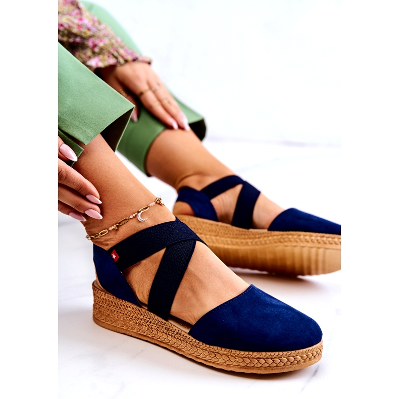 Espadrilles Femme Daim Big Star JJ276037 Bleu Marine 5