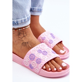 Chaussons Femme Avec Émoticônes Rose Cosette 2