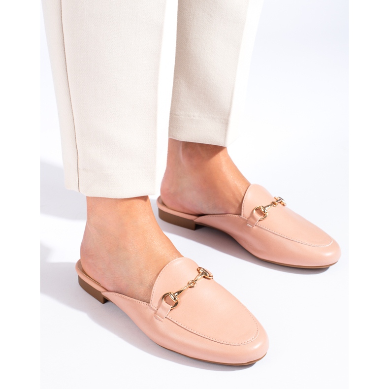Chaussons poudrés femme Vinceza rose 2