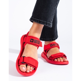 Sandales rouges pour femmes Big Star HH274A027 2