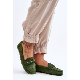 PG1 Mocassins Femme en Daim Vert Clorie 1