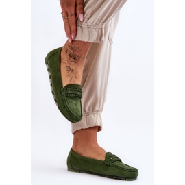 PG1 Mocassins Femme en Daim Vert Clorie 5