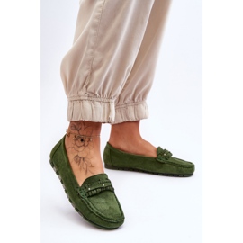 PG1 Mocassins Femme en Daim Vert Clorie 3