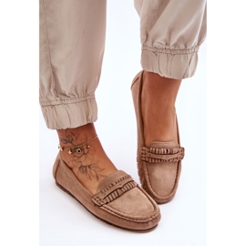 PG1 Mocassins Femme en Daim Beige Clorie 3