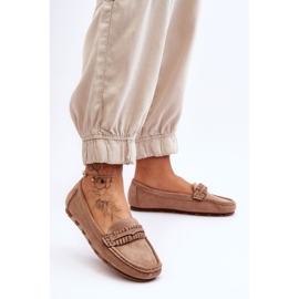 PG1 Mocassins Femme en Daim Beige Clorie 2