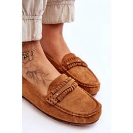 PG1 Mocassins en daim camel Clorie pour femme brun 3