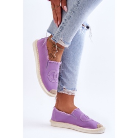 Espadrilles Classiques Femme Violet Flaure 5