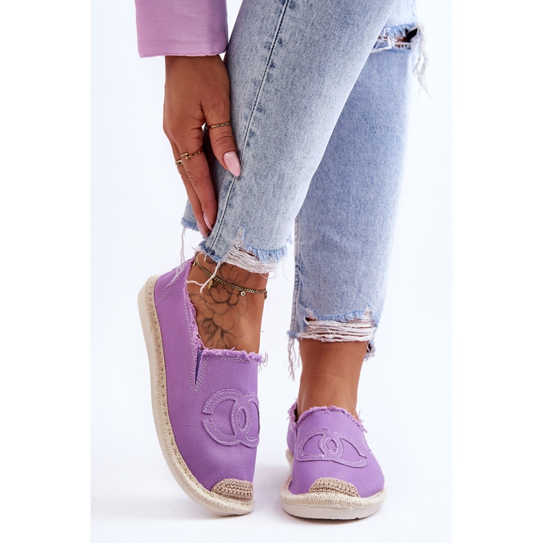 Espadrilles Classiques Femme Violet Flaure 2