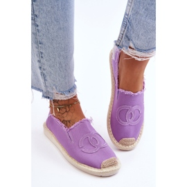 Espadrilles Classiques Femme Violet Flaure 4