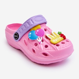 WJ1 Sandales Crocs légères en mousse pour enfants Bonbons roses 1