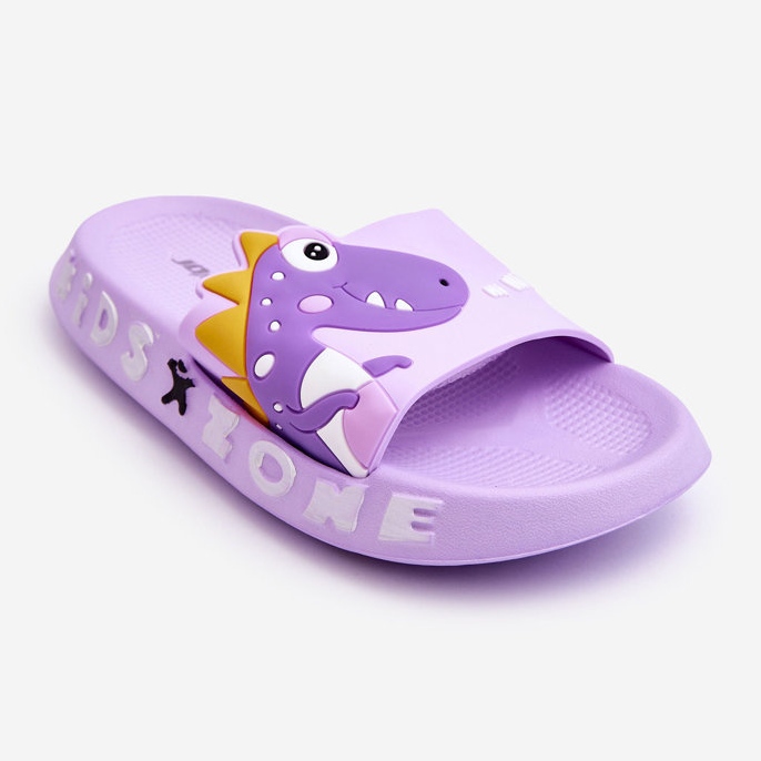 Chaussons Mousse Enfant Dinosaure Violet Dario 1 Chaussons Mousse Enfant Dinosaure Violet Dario 1