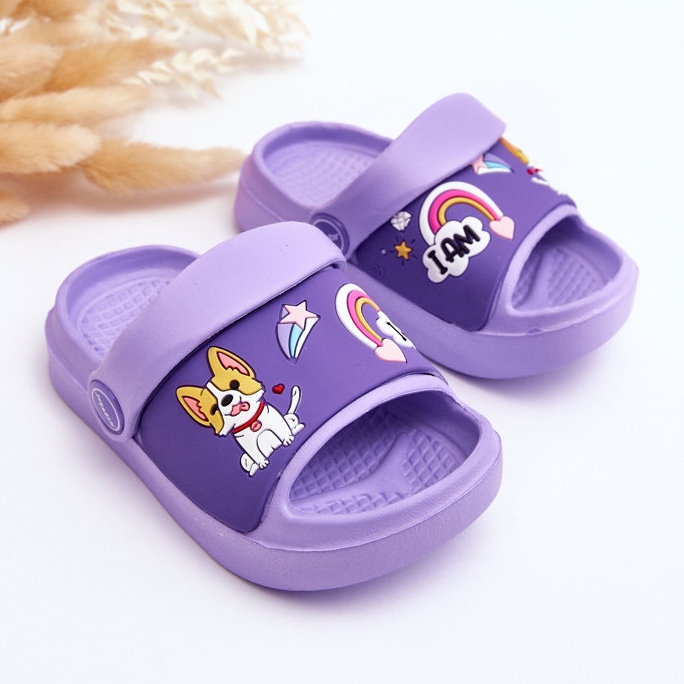 WJ1 Sandales Tongs Enfant Légères Motif Chien Violet Rico 2 WJ1 Sandales Tongs Enfant Légères Motif Chien Violet Rico 2