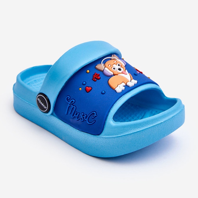 WJ1 Sandales Légères Enfant Motif Chien Bleu Rico 1