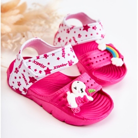 Sandales Enfant Mousse Légère Avec Velcro Fuchsia Asti rose 1