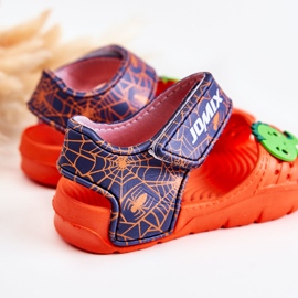 Sandales Velcro Enfant Mousse Légère Orange Asti 2