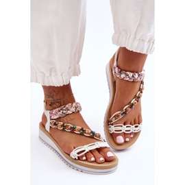 Sandales compensées confortables pour femmes blanches Jodie 2