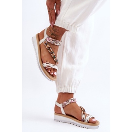 Sandales compensées confortables pour femmes blanches Jodie 3