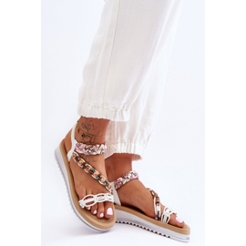 Sandales compensées confortables pour femmes blanches Jodie 5