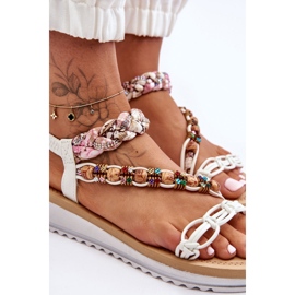 Sandales compensées confortables pour femmes blanches Jodie 4