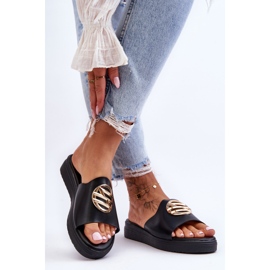 Chaussons Femme Avec Décoration Secrets Noirs le noir 1