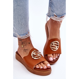 Chaussons Femme Camel Secrets Embellis brun 1