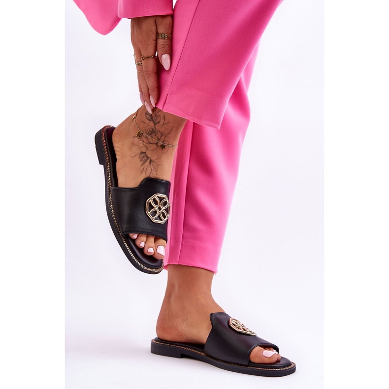 Sandales Talons Plats Classiques Femme Noir Larotte le noir 2