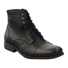 Bottes d'hiver noires avec une fermeture éclair Pilpol 6009 le noir 1