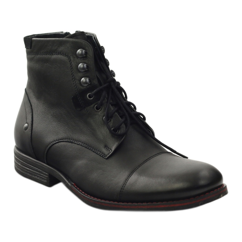Bottes d'hiver noires avec une fermeture éclair Pilpol 6009 1