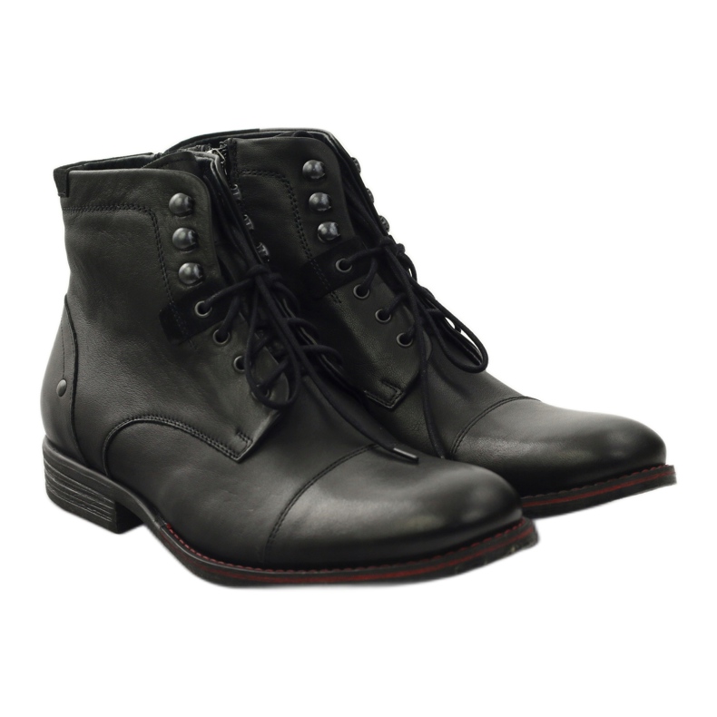 Bottes d'hiver noires avec une fermeture éclair Pilpol 6009 le noir 4