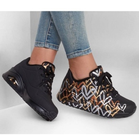 Chaussures Skechers Uno Metallic Love W 155523/BKGD noir 1