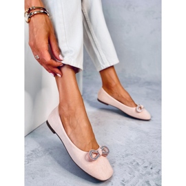 Ballerines en daim à nœud Serna Rosa rose 2