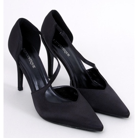 Escarpins asymétriques femme Vintoni Black le noir 1