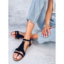 Sandales à franges noires Corbin le noir 5