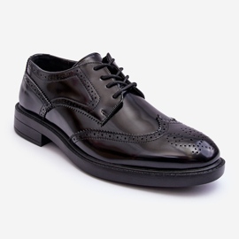 WD1 Chaussures Laquées Elégantes Homme Noir Gustavo 1