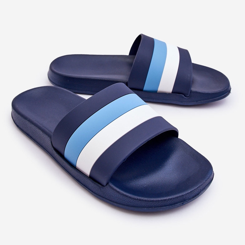 Chaussons Rayés Vision Bleu Marine Homme 1