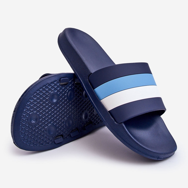 Chaussons Rayés Vision Bleu Marine Homme 2