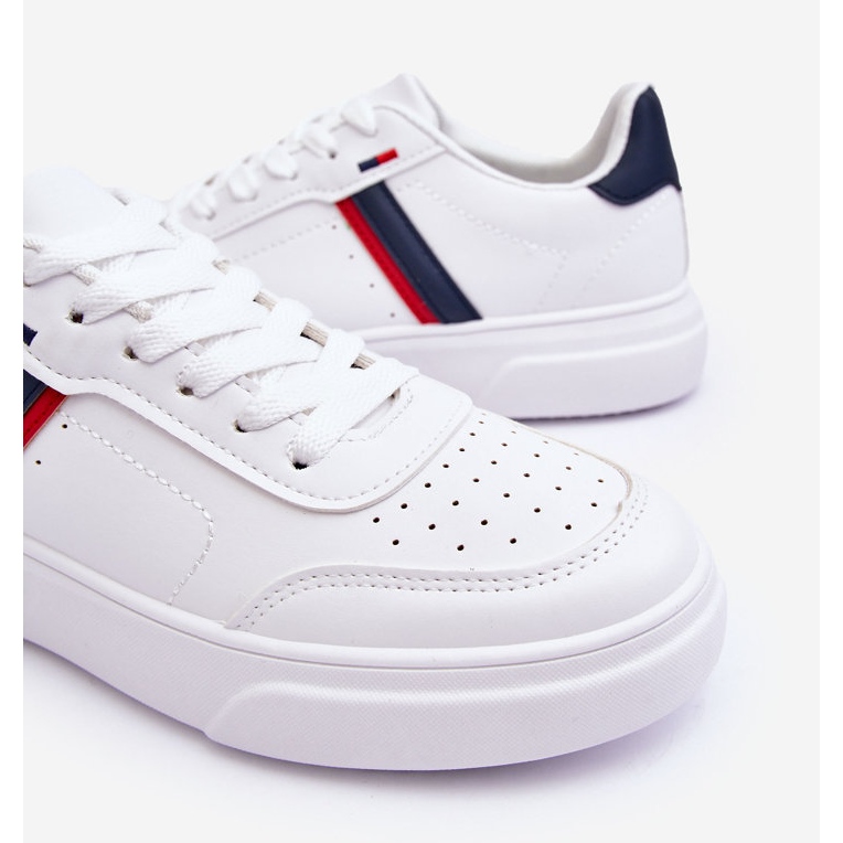 WJ1 Chaussures de sport classiques pour hommes Blanc et bleu marine Enrique 2