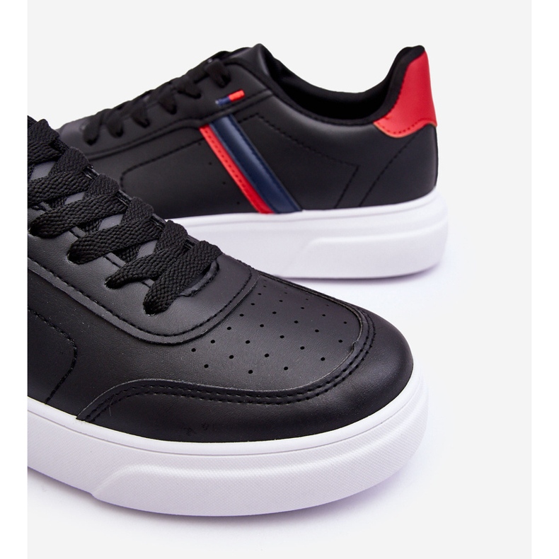 WJ1 Baskets Classiques Homme Noir Et Rouge Enrique 2