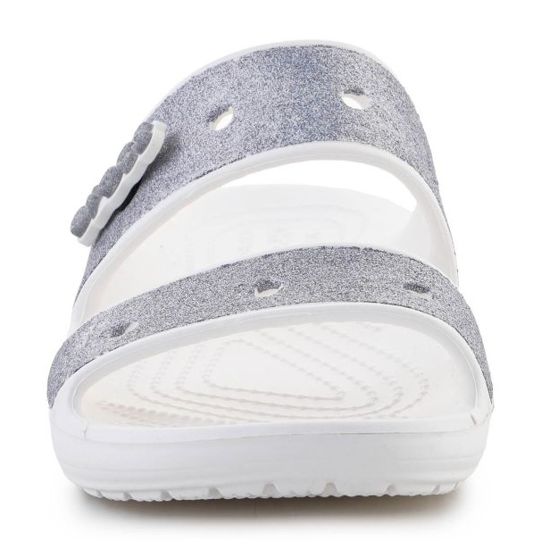 Crocs Chaussons Sandale Classic Croc Glitter II W 207769-90H gris 1 Crocs Chaussons Sandale Classic Croc Glitter II W 207769-90H gris 1