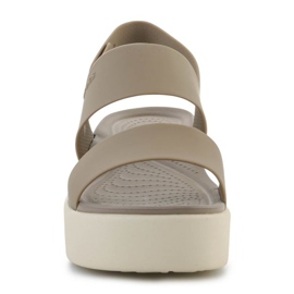 Crocs Brooklyn Sandales Compensées Basses Femme 2064-53-2YI beige 1 Crocs Brooklyn Sandales Compensées Basses Femme 2064-53-2YI beige 1