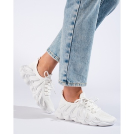 TRENDI Baskets mode blanches 1