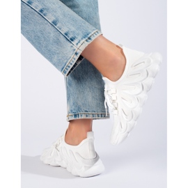 TRENDI Baskets mode blanches 2